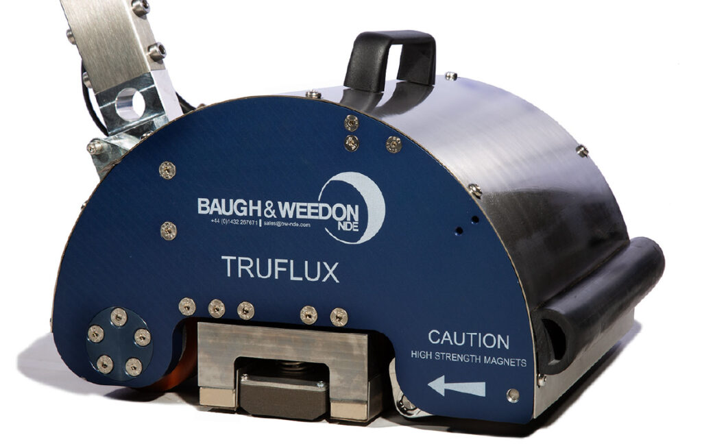 Side profile shot of the truflux tank floor scanner