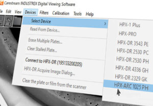 Visual representation of the Industrex software from the HPX ARC