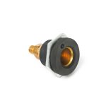 Gammatec's in line panel mount female 300a on a white background