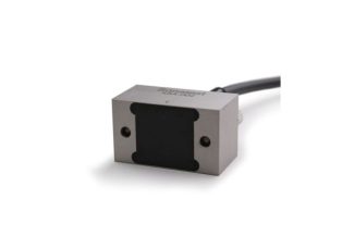 Sontest x5 tranducer, connected to a chord on a white background