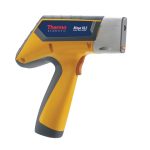 Thermo Fischer Scientific's handheld XRF general metal analyzer on a white background from the main angle
