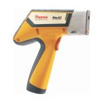 Thermo Fischer's handheld XRF gold analyzer on a white background, from the main view