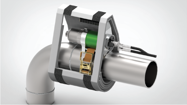 Elbow pipes Contact Shot – Projector wrapped